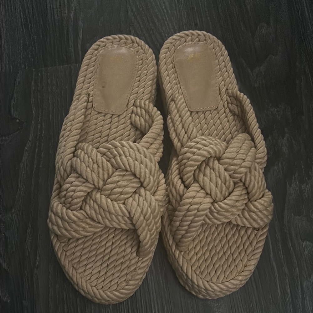 Tan Braided Sandals